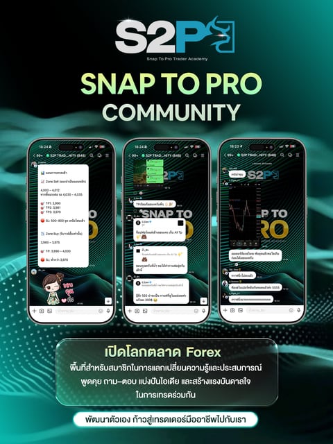 โปสเตอร์รีวิวห้อง Snap to Pro Community